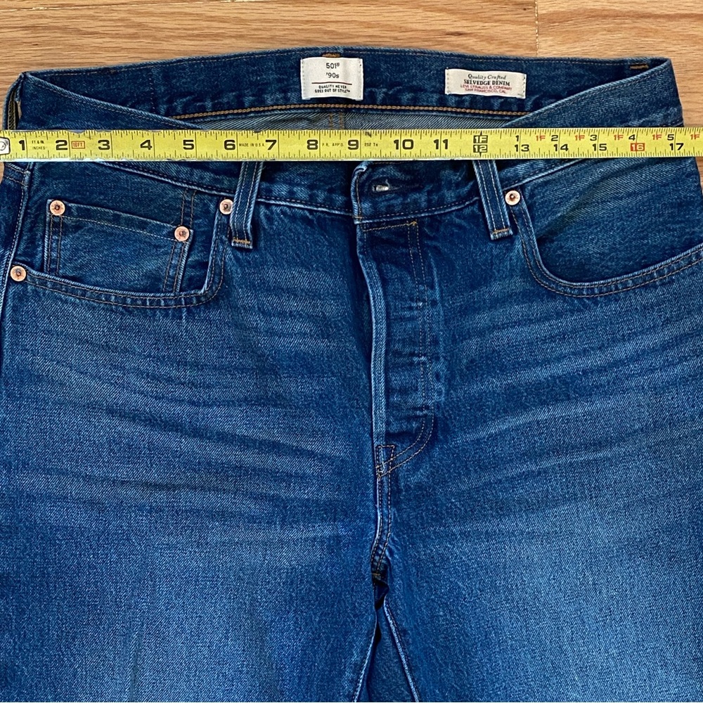 Levi's 501 90’s SELVEDGE Jeans 30x28 - Picture 6 of 12